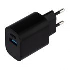 Сетевое зарядное устройство Rexant USB A + Type-C 5V 2.4 A черный изображение 1