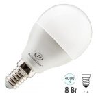 Лампа светодиодная шарик Русский Свет RS LED G45 8W 4200K 220V E14 800Lm холодный свет изображение 1