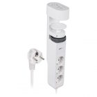 Удлинитель на струбцине JazzWay ETD-03U-150-wh 3х2Р+Е 1,5м 3х1 мм2 16А 3USB(2А+1С) выключатель белый изображение 1