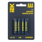 Аккумулятор ИЭК GREEN Ni-MH AAA HR03 1100мАч Никель-металлогидридный (мизинчиковый) (упаковка 4шт) изображение 1