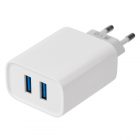 Сетевое зарядное устройство Rexant 2 x USB, 5V, 2,4 A, белое изображение 1