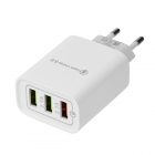 Сетевое зарядное устройство Rexant 3 x USB, 5V, 3 А + 1 А + 1 А, белое изображение 1