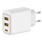 Сетевое зарядное устройство Rexant с двумя портами USB-A и одним портом USB-C, 10Вт изображение 1
