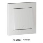 Умный одноклавишный выключатель AtlasDesign Sber & Systeme Electric 10А Zigbee L+N, белый изображение 1
