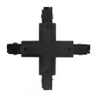 Коннектор для трехфазного шинопровода JazzWay 3P PTR CX-BL X-образный черный изображение 1