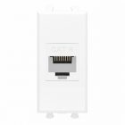Розетка DKC Avanti компьютерная RJ-45 модульная кат.6 1 модуль без шторок белое облако изображение 1