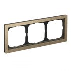 Рамка Systeme Electric ArtGallery Pure 3 поста металл, латунь изображение 1