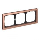 Рамка Systeme Electric ArtGallery Pure 3 поста металл, медь изображение 1
