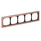 Рамка Systeme Electric ArtGallery Pure 5 постов металл, медь изображение 1