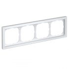 Рамка Systeme Electric ArtGallery Pure 4 поста органическое стекло, белый изображение 1
