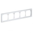 Рамка Systeme Electric ArtGallery Pure 5 постов органическое стекло, белый изображение 1