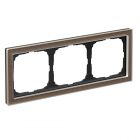 Рамка Systeme Electric ArtGallery Pure 3 поста органическое стекло, мокко изображение 1
