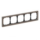 Рамка Systeme Electric ArtGallery Pure 5 постов органическое стекло, мокко изображение 1