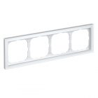 Рамка Systeme Electric ArtGallery Pure 4 поста органическое стекло, белый изображение 1