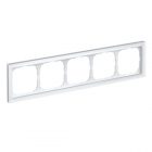 Рамка Systeme Electric ArtGallery Pure 5 постов органическое стекло, белый изображение 1