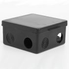 Коробка распаячная Tokov Electric 100х100х50 мм для о/п 7 вводов IP54 черная [уп.18шт] изображение 1