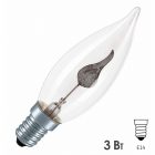 Лампа свеча мерцающий огонь Foton DECOR FLICKER CA32 3W CL E14 230V прозрачная изображение 1