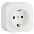Накладная розетка Legrand Quteo с заземлением белая изображение 1