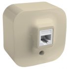 Накладная розетка телефонная Legrand Quteo RJ11 слоновая кость (бежевый) изображение 1