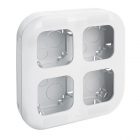 Рамка 4 поста Quteo белая Legrand [уп 2шт] изображение 1