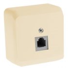Накладная розетка телефонная RJ-11 SE Этюд кремовая изображение 1