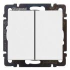 Выключатель двухклавишный Legrand Valena белый изображение 1