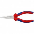 Длинногубцы Knipex прямые с режущими кромками 160мм хромированные с двухкомпонентными рукоятками изображение 3