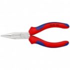 Длинногубцы Knipex прямые с режущими кромками 140мм хромированные с двухкомпонентными рукоятками изображение 3