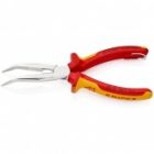 Длинногубцы диэлектрические Knipex 200мм с режущими кромками, изогнутые, с кольцом VDE 1000V изображение 2