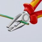 Пассатижи Knipex хромированные 200мм с изолированными двухкомпонентными рукоятками VDE 1000V изображение 5