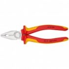 Пассатижи Knipex хромированные 200мм с изолированными двухкомпонентными рукоятками VDE 1000V изображение 3