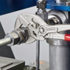 Клещи переставные-гаечный ключ Knipex 1 1/2 дюйма 40мм хром 2-к ручки с петлей страховки L-180мм изображение 5
