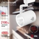 Светильник светодиодный трековый ЭРА TR1 - 30 WH 30W белый COB изображение 5