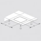 Напольный лючок Legrand DLP floor 16мод. гл.50мм под покрытие серый изображение 3