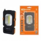 Фонарь переносной светодиодный TDM ФП4 1W 1LED+3W COB 110Lm батареи 3хAAA телескопический магнит изображение 2