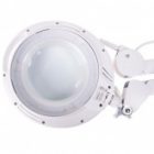 Лупа на струбцине Rexant круглая 3D с подсветкой 60 LED, сенсорный регулятор яркости, белая изображение 2
