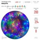 Гирлянда ЭРА ENIN - WM LED Мишура 3.9м белый провод, мультиколор, 220V 5056396208341 изображение 8