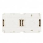 Розетка двойная Legrand Quteo с заземлением со шторками IP44 белая изображение 3