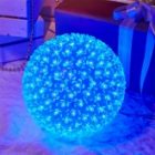 Шар светодиодный 220V, диаметр 20см, 200LED, цвет синий изображение 3