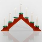 Новогодняя горка 7 свечек, 230V IP20, цвет корпуса: красный, цвет свечения: теплый белый изображение 3