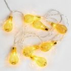 Гирлянда светодиодная Восточные фонарики, 10 LED Желтые 1,5 метра, прозрачный ПВХ, питание 2хАА изображение 4