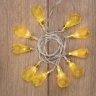 Гирлянда светодиодная Восточные фонарики, 10 LED Желтые 1,5 метра, прозрачный ПВХ, питание 2хАА изображение 2