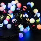 Гирлянда мультишарики D17,5мм, 20м, черный ПВХ, IP65 230V 200LED, цвет RGB изображение 3