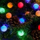 Гирлянда мультишарики D17,5мм, 20м, черный ПВХ, IP65 230V 200LED, цвет RGB изображение 5