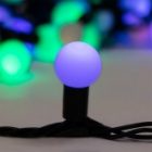 Гирлянда мультишарики D23мм, 10м, черный ПВХ, IP65 230V 80LED, цвет RGB изображение 11