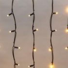 Гирлянда бахрома светодиодная 4,0x0,6м 128LED тепло-белый IP67 эффект мерцания, черный каучук, 230В изображение 6