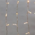 Гирлянда бахрома светодиодная 4,8х0,6м 176LED желтый IP44, постоянное свечение,прозрачный провод изображение 5