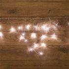 Гирлянда бахрома светодиодная 4,8х0,6м 176LED белый IP44, постоянное свечение,прозрачный провод изображение 8