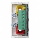 Плата Simon K45 с 3-мя разъемами RCA (черный, красный, белый), винты, 22,5х45мм, белый изображение 2