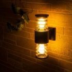Светильник садово-парковый Сан-Франциско Feron DH0802 60W 2хE27 230V IP54 на стену черный изображение 2